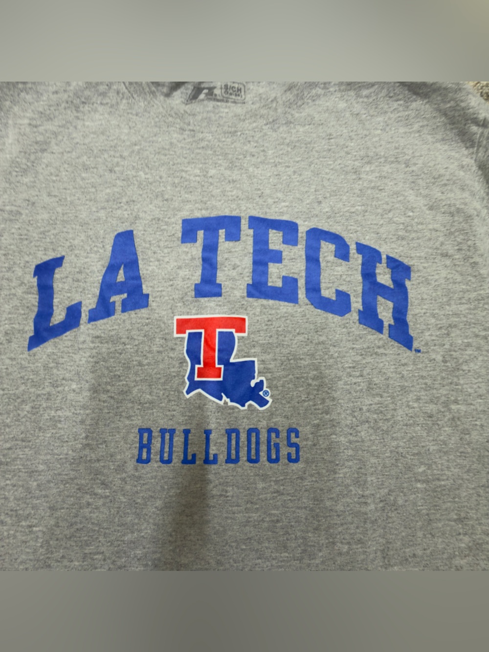 LA Tech Bulldogs gray tee size small